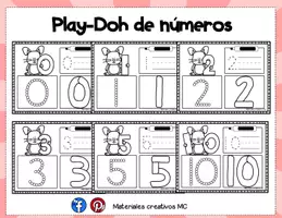 Vista previa - Hojas de trabajo - Plastilina con números hasta el 10 - Portada