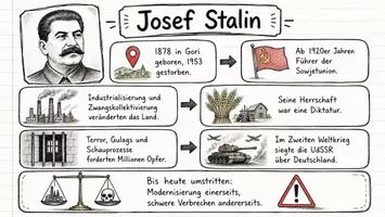 Vorschau - Arbeitsblätter - Arbeitsblatt "Josef Stalin" + Onlineübung & MP3 + Mindmap + Infografik - Seite 1
