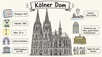 Vorschau - Arbeitsblätter - Lernposter + Arbeitsblatt "Kölner Dom" + Onlineübung & MP3 + Mindmap + Infografik - Seite 2