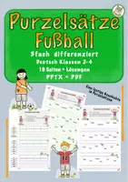 Vorschau - Arbeitsblätter - Purzelsätze Fußball (Klassen 2-4) - Deckblatt