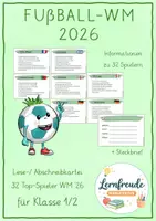Vorschau - Arbeitsblätter - Fußball WM 2026 - Materialpaket Lesen/ Schreiben Klasse 2 - Seite 1