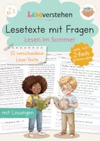 Vorschau - Arbeitsblätter - Leseverstehen Sommer (Klasse 2,3,4): 10 Lesetexte mit Fragen Lesen - Deckblatt