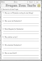 Vorschau - Arbeitsblätter - Handwerk und Märkte im Mittelalter, Lesen und Verstehen Arbeitsblätter mit Lesetext, Fragen - Seite 3