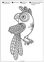 Vorschau - Mal- und Bastelvorlagen - Fensterbilder basteln: 15 Vögel (Mandala) mit Öl-Trick – Kunstunterricht Grundschule (Klasse 1-4) – Frühling/Sommer - Seite 2