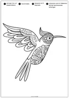 Vorschau - Mal- und Bastelvorlagen - Fensterbilder basteln: 15 Vögel (Mandala) mit Öl-Trick – Kunstunterricht Grundschule (Klasse 1-4) – Frühling/Sommer - Seite 3
