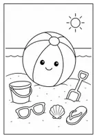 Vorschau - Mal- und Bastelvorlagen - Kostenlose Ausmalbilder Sommer 'Strand & Meer' | Vorschule & Grundschule 1-4 Klasse | Feinmotorik & Konzentrationsübungen - Seite 2