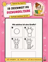 Vorschau - Arbeitsblätter - Zeichnen lernen: Dschungeltiere & Safari (Schritt für Schritt) | Kunst 1. & 2. Klasse, Vorschule - Deckblatt