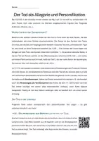 Vorschau - Stundenentwürfe - Der Tod als Allegorie in der Literatur - Seite 1
