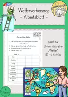 Vorschau - Arbeitsblätter - Wetter Arbeitsblatt kostenlos - Deckblatt