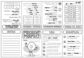 Vista previa - Tarjetas / Manipulativos - PRESENT PERFECT - Mini-Book - página 3