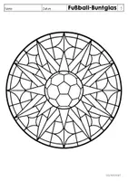 Vorschau - Mal- und Bastelvorlagen - Buntglas Fensterbilder | Stained Glass - Fußball (Klasse 1-4) - Seite 3