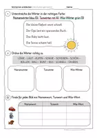 Vorschau - Arbeitsblätter - Wortarten gemischt | Arbeitsblätter + Lernzielkontrolle | Klasse 2 - Seite 2