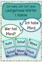 Vorschau - Spiele - Lese-Spiel: Lautgetreues Lesen - ich habe, wer hat - Deckblatt