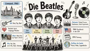Vorschau - Arbeitsblätter - Lernposter + Arbeitsblätter zum Thema "Beatles" + Lösung & Fragen & MP3 + Mindmap + Infografiken - Seite 2