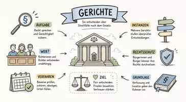 Vorschau - Arbeitsblätter - Arbeitsblatt "Gericht" + Onlineübung & MP3 + Mindmap + Infografik - Seite 1