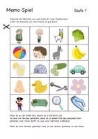 Vorschau - Spiele - Memo-Spiel für Erstleser:innen, Leseförderung in der 1.Klasse - Seite 1