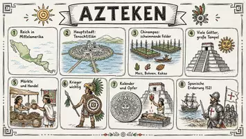 Vorschau - Arbeitsblätter - Lernposter + Arbeitsblätter zum Thema "Azteken" + Lösung & MP3 + Mindmap + Infografiken - Seite 2