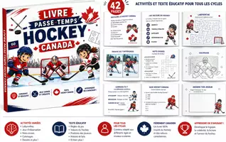 Aperçu - Apprentissages en autonomie - Livre Passe-Temps Hockey Canada Activités Éducatives - Page de couverture