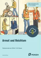 Vorschau - Stundenentwürfe - Armut und Reichweite - Stationenlernen Ethik 7./8. Klasse - Deckblatt