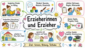 Vorschau - Arbeitsblätter - Lernposter + Arbeitsblätter zum Thema "Erzieher" + Lösung & MP3 + Mindmap + Infografik - Seite 2