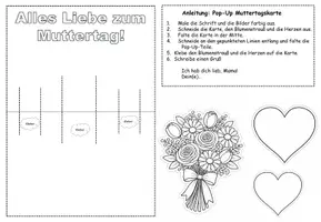 Vorschau - Arbeitsblätter - Pop-Up-Karte Muttertagsgruß - Seite 2