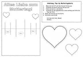 Vorschau - Arbeitsblätter - Pop-Up-Karte Muttertagsgruß - Seite 3