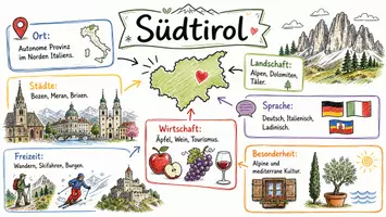 Vorschau - Arbeitsblätter - Lernposter + Arbeitsblätter zum Thema "Südtirol" + Lösung & MP3 + Mindmap + Infografik - Seite 2