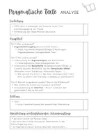 Vorschau - Merkblätter - Methodenblatt - Analyse pragmatischer Texte - Deckblatt