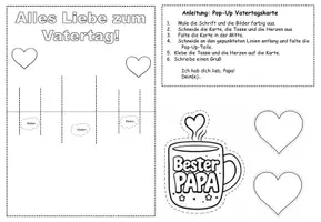 Vorschau - Arbeitsblätter - Pop-Up-Karte Vatertagsgruß - Seite 3