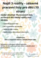 Náhled - Najdi rozdíly – 10 pracovních listů pro rozvoj pozornosti - boční 1