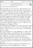 Vorschau - Arbeitsblätter - Erec von Hartmann von Aue, Lesen und Verstehen Arbeitsblätter mit Lesetext, Fragen - Seite 2
