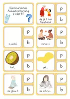 Vorschau - Spiele - Auslautverhärtung p - b - Klasse 3-4 - verlängern - weiterschwingen - Klammerkarten - Seite 2