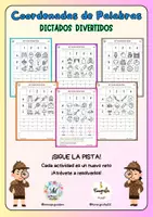 Vista previa - Hojas de trabajo - Coordenadas de Palabras (Dictados Visuales) - Portada