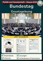 Vorschau - Stundenentwürfe - Gesetzgebungsverfahren im Bundestag: Der Weg eines Gesetzes - Deckblatt
