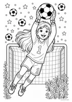Vorschau - Mal- und Bastelvorlagen - Ausmalbilder - Fußball (Klasse 1-3) - Seite 1