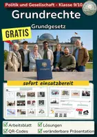 Vorschau - Stundenentwürfe - Grundrechte im Grundgesetz | Menschenrechte - Deckblatt