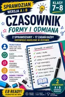 zapowiedź - Czasownik – sprawdzian kl. 7–8 | wersja A i B | + klucz - obwoluta