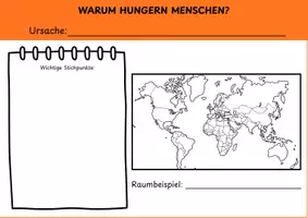 Vorschau - Arbeitsblätter - Globale Disparitäten am Beispiel von Hunger – Warum hungern Menschen? - Deckblatt