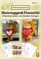 Vorschau - Stundenentwürfe - Muttertagsgeschenk basteln: Eigenschaftswörter mit Herz - Deckblatt