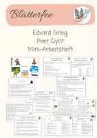 Vorschau - Arbeitsblätter - Edvard Grieg: Peer Gynt Mini-Arbeitsheft - Deckblatt