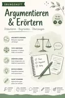 Vorschau - Unterrichtsreihen - Argumentieren & Erörtern – Übungsheft Klasse 9/10 | Sachtextanalyse · Lineare & Dialektische Erörterung | Differenziert mit Lösungen - Deckblatt