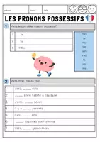 Vorschau - Arbeitsblätter - Materialpaket Les pronoms possessifs - Deckblatt