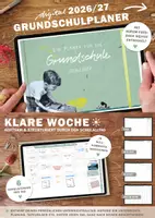 Vorschau - Anderer Materialtyp - Grundschulplaner digital Schuljahr 2026 2027 | interaktives PDF als digitaler Schulplaner - Deckblatt