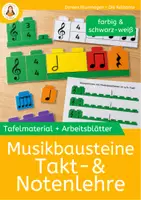Vorschau - Arbeitsblätter - Tafelmaterial: Notenbausteine - Noten und Pausen im 2/4, 3/4 und 4/4-Takt - Deckblatt