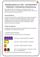 Vorschau - Arbeitsblätter - Tafelmaterial: Notenbausteine - Noten und Pausen im 2/4, 3/4 und 4/4-Takt - Seite 1