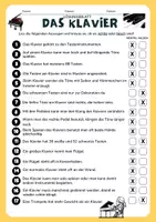 Vorschau - Arbeitsblätter - KLAVIER (Flügel) - Arbeitsblatt (Richtig vs. Falsch, Beschriftung Teile, Tastatur) - Seite 3