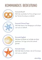 Vorschau - Poster - Kommandos, Ruhesignale Visualisierung blau&beige | Classroom-Management - Seite 1