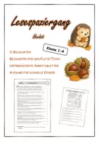 Vorschau - Arbeitsblätter - Lesespaziergang Herbst - Deckblatt