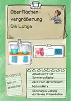Vorschau - Arbeitsblätter - Experiment zur Oberflächenvergrößerung der Lunge - Deckblatt