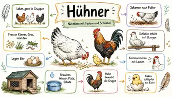 Vorschau - Arbeitsblätter - Lernposter + Arbeitsblatt "Hühner" + Onlineübung & MP3 + Mindmap + Infografik - Seite 2